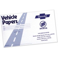 Custom Printed "Vehicle Papers" Car Dealer Glove Box Document Folders (2XF)