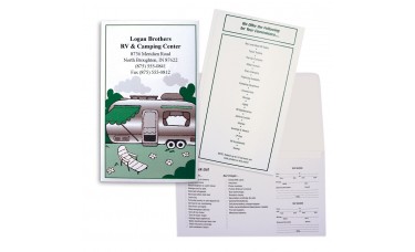 Custom Printed "Retro Design RV" RV Dealer Paper Document Folders