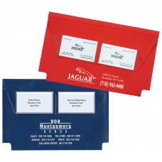 Custom Printed Deluxe Vinyl Car Dealer Glove Box Document Folders - Expanded without Gusset