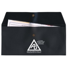 Custom Printed Vinyl Document Folders with Plastic Snap - 10-5/16" (W) X 4-7/8" (H)
