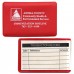 Credit Card Sized Holders Holders w/Insert Cards - Red