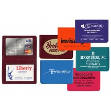 Custom Printed Bifold Card Holders with 2 Clear Pockets - 4-3/8"(W) x 6"(H)