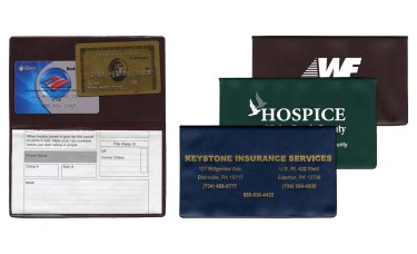 Custom Printed Bifold Card Holders with 2 Clear Pockets - 6-1/4"(W) x 7-1/4"(H)