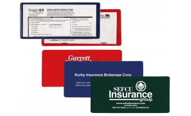 Custom Printed Insurance Card Holders - 9-1/4"(W) x 4-1/4"(H) - Opens on Short Side