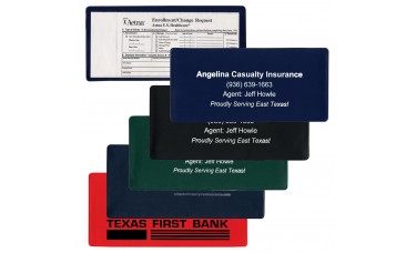 Custom Printed Insurance Card Holders - 9-1/4"(W) x 4-1/4"(H) - Opens on Long Side