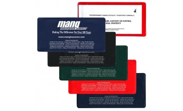 Custom Printed Insurance Card Holders - 7-3/4"(W) x 4"(H) - Opens on Short Side