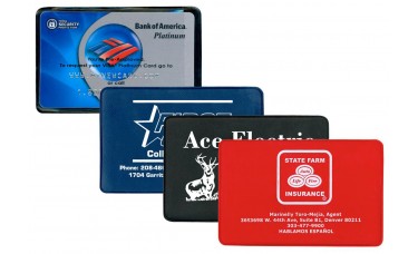 Custom Printed Credit Card Sized Document Holders - 3-3/4"(W) x 2-3/8"(H) - Opens on Short Side