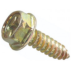 #14 x 3/4" Hex Head Brass Colored License Plate Screws (Box of 100)