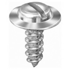 #10 x 5/8" Slotted Pan Washer Head License Plate Screws (Box of 100)
