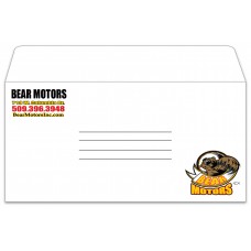 Custom Moist Seal White License Plate Envelopes