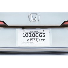 License Plate Temporary Tag Premium Plastic Protector Jackets (Package of 100)