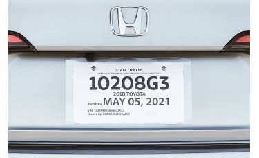 License Plate Temporary Tag Premium Plastic Protector Jackets (Package of 50)