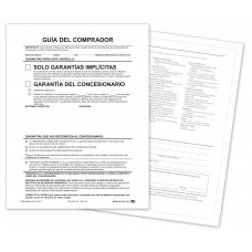 Outdoor Application Buyers Guide Laser Window Labels - Implied No Lines Spanish (Package of 100)