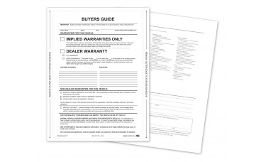 Paper-Backed Buyers Guide Window Labels - Implied