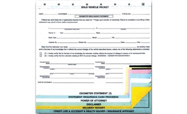 Sold Vehicle Combination Forms (Package of 100)