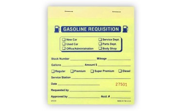 Gasoline Requisition Books