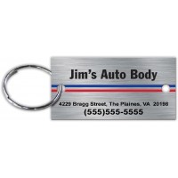Custom Printed Full Color Brushed Chrome Key Tags (Package of 250)
