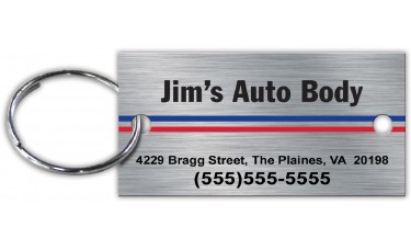 Custom Printed Full Color Brushed Chrome Key Tags (Package of 250)