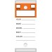 "Color Top" Versa-Tags Self Protecting Key Tags - Orange
