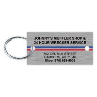 Custom Printed Full Color Brushed Chrome Key Tags (Package of 250)