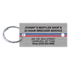 Custom Printed Full Color Brushed Chrome Key Tags (Package of 250)