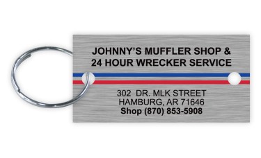 Custom Printed Full Color Brushed Chrome Key Tags (Package of 250)
