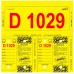 Consecu-Tags Key Tags - Yellow with Red Printing