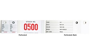 Combination Identification Sticker with Two Stock Tags (Box of 500)