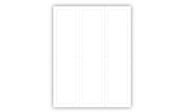 Blank "Clear Back" Dealership Laser Window Labels - 3 Up (2-3/4" x 11") (Package of 50)