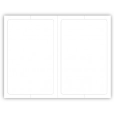 Blank Paper-Backed Dealership Laser Window Labels - 2 Up (5-1/2" x 8-1/2") (Package of 50)