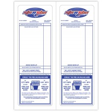 Custom Printed Full Color Digital Paper-Backed Car Dealership Laser Window Stickers - 2 Up (4-1/4" x 11")