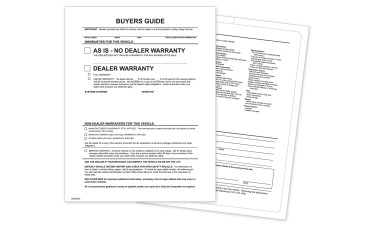 Outdoor Application Buyers Guide Window Labels - As Is No Lines