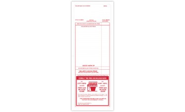 Red Paper-Backed Dealership Addendum Stickers - 4-1/4" x 11" (Package of 100)