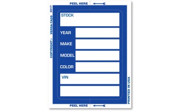 Extra Large KLR-BAK "Clear Back" Window Sticker Tickets - Blue