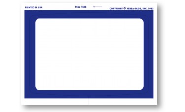 "Clear Back" Stickers - Blank with Blue Border - 4-1/2" x 6" (Package of 250)