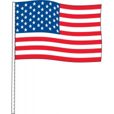 USA Antenna Flags 12" x 18" - Cloth (Sold by the Dozen)