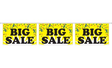 Big Sale Yellow Banner Strings - 18" x 12" (4 Mil Polyethylene)