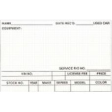 Used Car Inventory Cards 4in. x 6in. (Package of 250)