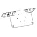 Hinged License Plate Frame Bracket for Supra Elante Key Storage Tubes