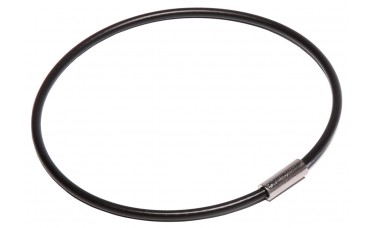 Nylon Coated Permanent Close Cable Key Ring - 3" Diameter (Black)