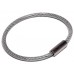 Nylon Coated Permanent Close Cable Key Ring - 1.5" Diameter (Clear)