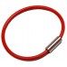 Nylon Coated Permanent Close Cable Key Ring - 2" Diameter (Red)