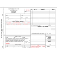 Motorcycle Repair Order Forms Custom with Carbon (Package of 250)