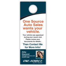 Custom Full Color Mirror Hang Tags w/Perforated Coupon - 3-1/2" x 8-1/2"