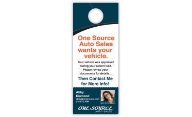 Custom Full Color Mirror Hang Tags w/Perforated Coupon - 3-1/2" x 8-1/2"
