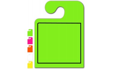 Blank With Border "Hook Style" Mirror Hang Tags - 8-1/2" x 11" (Package of 50)