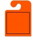 Blank With Border "Hook Style" Mirror Hang Tags - Fluorescent Red