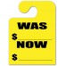 Was Now "Hook Style" Mirror Hang Tags - Fluorescent Yellow