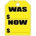 Was Now Mirror Hang Tags - Fluorescent Yellow
