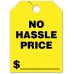 No Hassle Price Mirror Hang Tags - Fluorescent Yellow